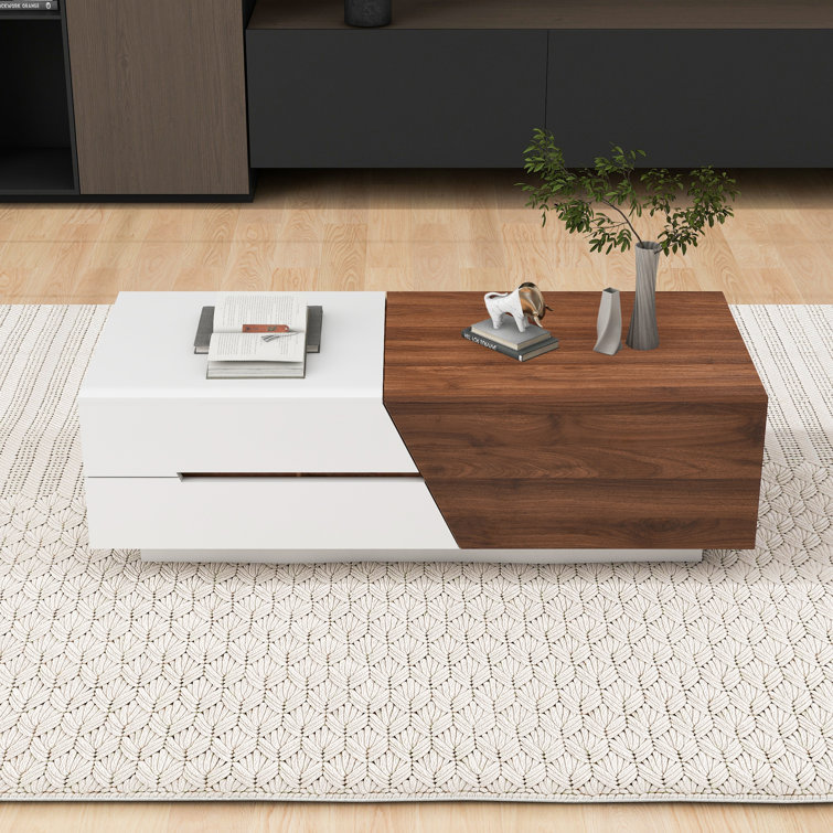 Sliding top deals coffee table